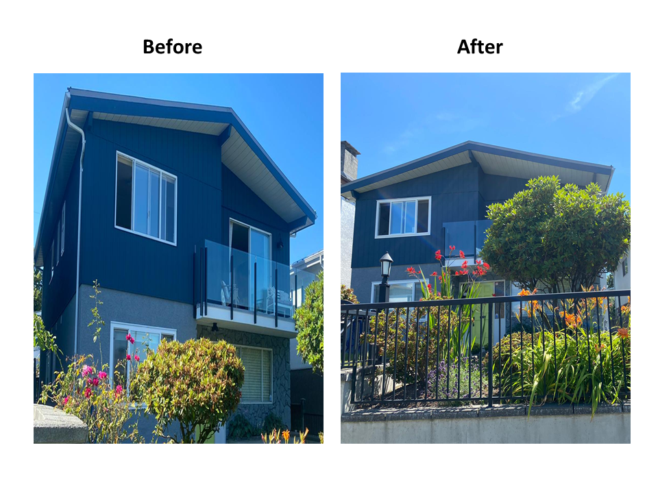Before and after of A1 windows installation